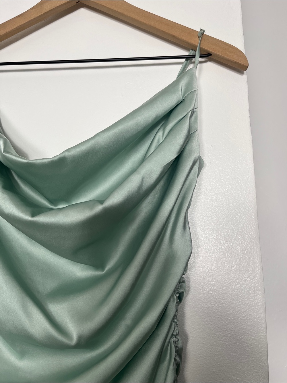 Beivy Cowl Neck Ruched Slip Dress - Picture 3 of 9
